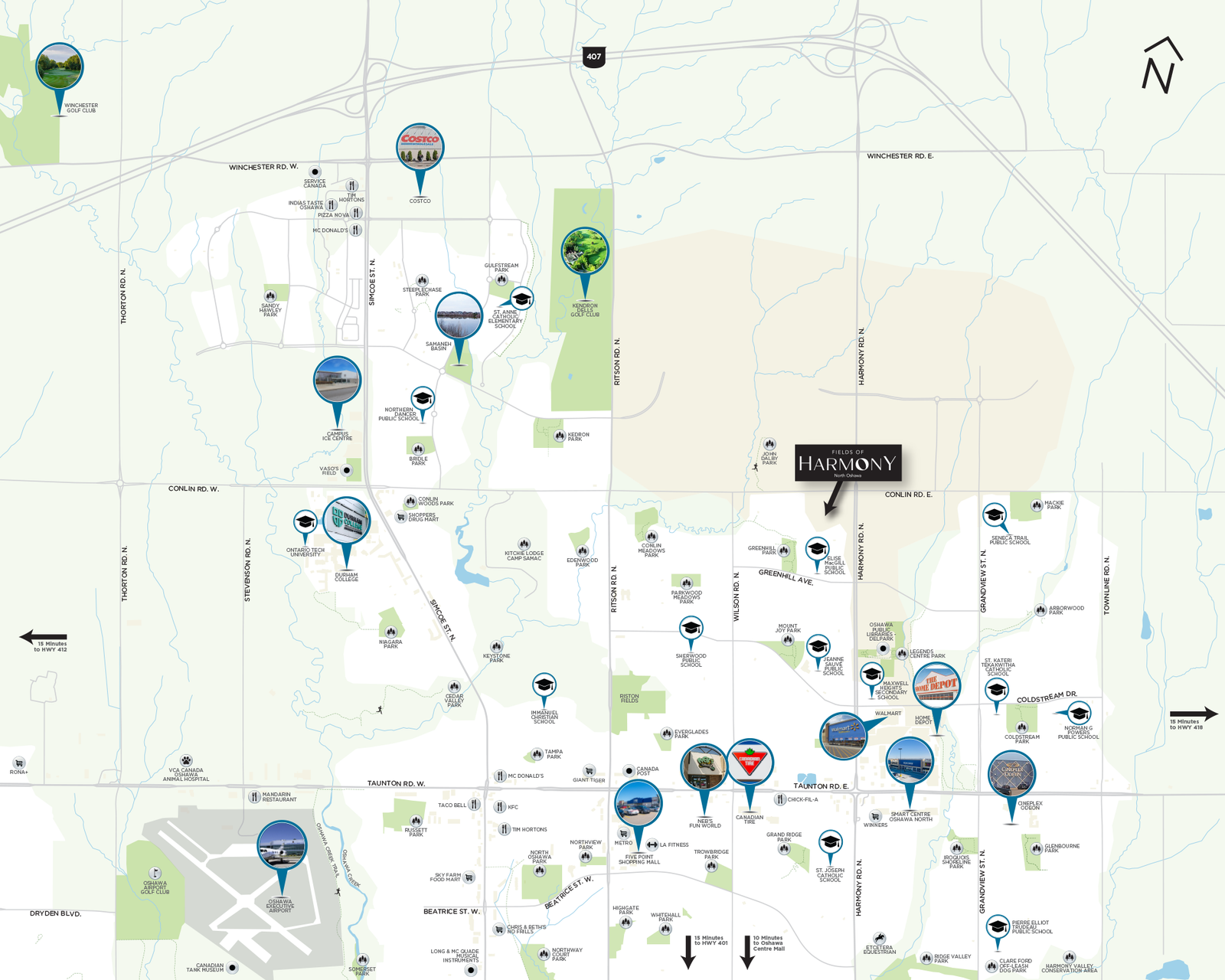 Fields of Harmony amenities map