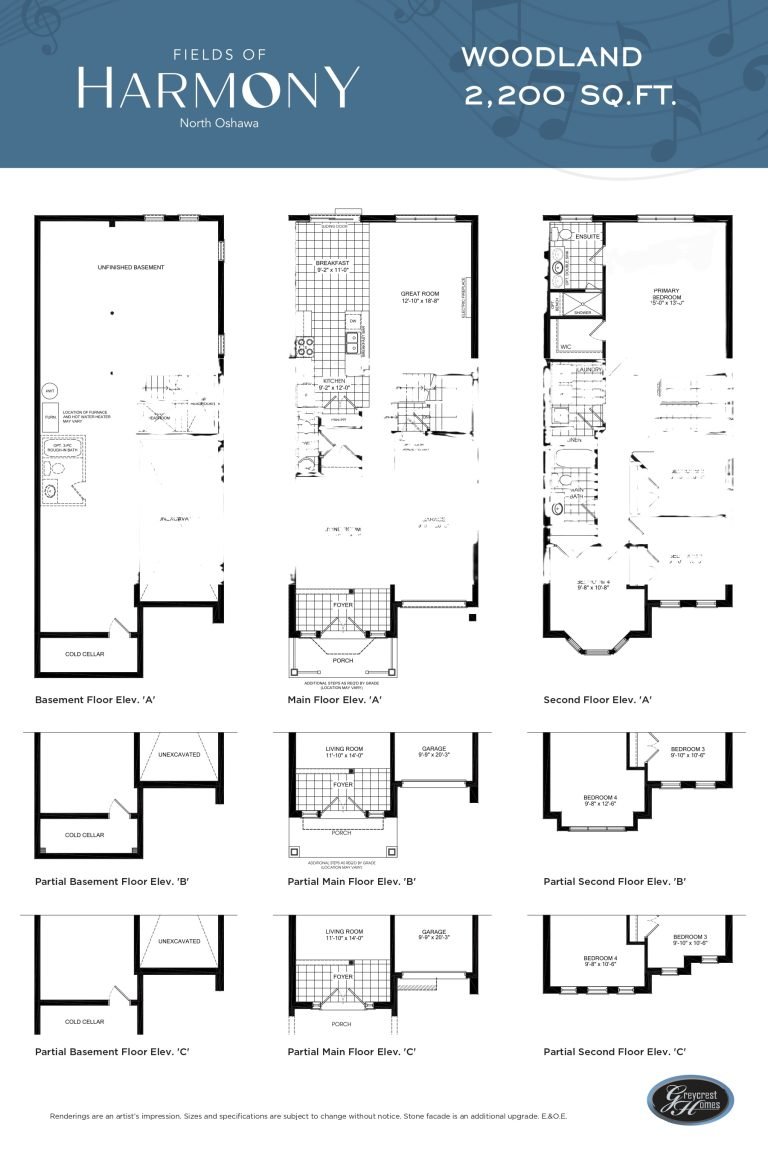 Single Car garage homes Floor Plan - Fields of Harmony